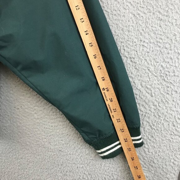 Vintage North Dakota State Bison Jacket Green Windbreaker V neck size XL - Picture 7 of 9